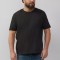 Tricou cu maneca scurta si decolteu la baza gatului, barbati big sizes, Negru, 2XL