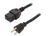 Cablu Alimentare IEC C19 la NEMA 5-15 2,5m Negru