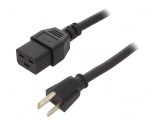 Cablu Alimentare IEC C19 la NEMA 5-15 2,5m Negru