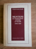 Perpessicius - Mentiuni de istoriografie literara si folclor (1948-1956), Alta editura