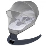 Leagan electric pentru bebelusi cu spatar reglabil si senzor de miscare, appekids evoque - powder grey