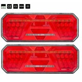 2 x LED 350mm Lumini Lampa Spate Dynamic Intermitente Camion Remorca 12v 24v E9