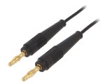 Cablu de masurare ST&Auml;UBLI, Mufa Banana 4mm, 0.5m, Negru, PVC, Aurit, 19A, 30V AC/60V DC