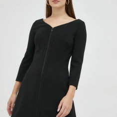 Trussardi rochie culoarea negru, mini, evazati