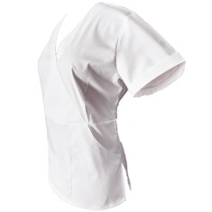 Halat Medical Pe Stil, Alb cu Elastan, Model Marinela - 2XL