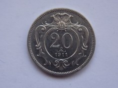 20 HELLER 1911 IMPERIUL AUSTRO-UNGAR