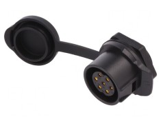 Conector Circular Soclu 20mm Mamă 7 PIN Aurit