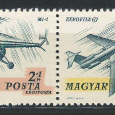 Ungaria 1967 Mi 2351/54 MNH -Expozitia int de timbre AEROFILA 67, Budapesta (II)