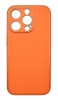 Husa eleganta din piele ecologica cu insertii aurii, Full protection, pentru iPhone 15, Portocaliu, Oem