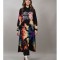 ROCHIE LUNGA TIP CAMASA MULTICOLORA SPRITE TALIE UNICA Negru