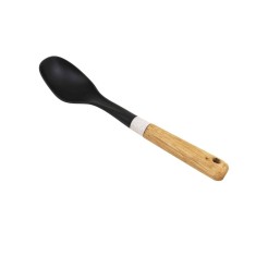 Lingura din plastic cu maner maro, lungime 33 cm