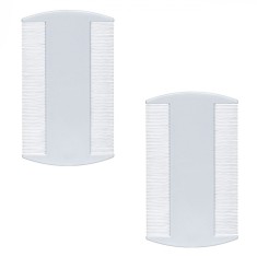 Pieptene Paduchi, Set 2 Bucăți, Plastic, Alb