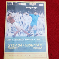 program Steaua - Spartak Moscova
