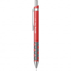 Creion Mecanic ROTRING Tikky III, Mina de 0.5 mm, Rosu, Corp din Plastic cu Radiera, Creion Mecanic Rosu, Creioane Mecanice, Creion Mecanic Rotring, C foto
