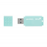 Cumpara ieftin Memorie USB 3.0, 64 GB, Goodram UME3 Care, cu capac, albastra