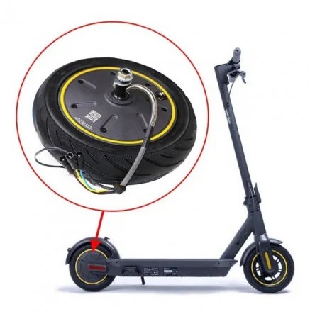Roată 10 inch cu motor electric 350W pentru trotinetă electrica &ndash; 36V anvelopa plina 10&times;2.50