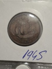 Half penny 1945 foto