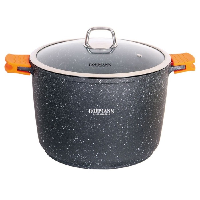 Oala marmorata Bohmann, 7.5 l, 28 cm, capac inclus Oala marmorata Bohmann, 7.5 l, 28 cm, capac inclus