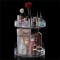 Suport Acrilic Cosmetice Rotativ, Transparent, Două Nivele, 360░