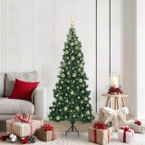 VidaXL Pom de Crăciun Artificial pentru Colț Verde 180 cm PVC și Metal 3397267