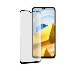 Folie sticla telefon compatibila xiaomi poco m5, full glue, 111d, black foto