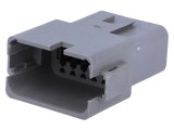 Conector tată 12-PIN IP67 gri