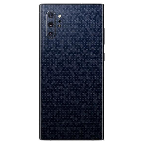 Set Folii Skin Acoperire 360 Compatibile cu Samsung Galaxy Note 10 Plus (Set 2) - ApcGsm Wraps HoneyComb Blue