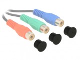 Protectie impotriva prafului pentru RCA set 10 buc negre, Delock 60168