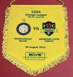 Fanion meci fotbal INTERNAZIONALE MILANO - FC VASLUI (UEFA Europa League 30.08.2012)