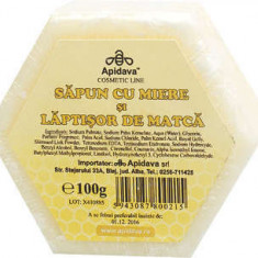 Sapun cu miere si laptisor de matca, 100 g, Apidava