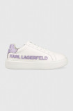 Cumpara ieftin Karl Lagerfeld sneakers din piele MAXI KUP culoarea alb KL62210