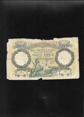 Albania 20 franga franchi 1939 seria4906 uzata foto