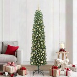 VidaXL Brad de Crăciun artificial Verde 210 cm PVC și oțel și plastic 3394960