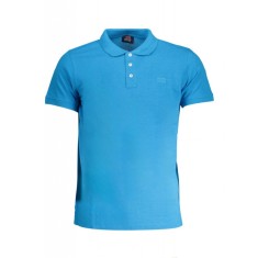 Tricou polo barbati, cu mini logo brodat, Regular fit, Albastru deschis, L