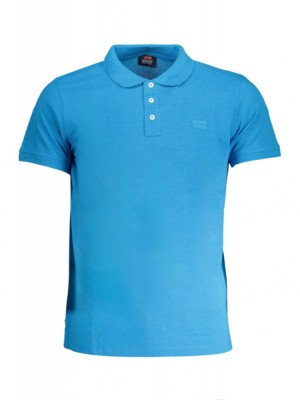 Tricou polo barbati, cu mini logo brodat, Regular fit, Albastru deschis, L foto