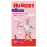 Scutece chilotel Huggies Mega pack 5, Girl, 12-17 kg, 48 buc