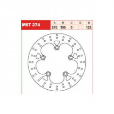 Disc frână fix spate, 245/105x5mm 5x125mm, diametru gaură de centrare 10,5mm, spacing 0 compatibil: YAMAHA FZ1 1000 ABS (Fazer)/1000N/1000N ABS/1000S/