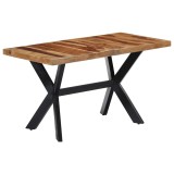 Cumpara ieftin Masa de bucatarie, 140 x 70 x 75 cm, lemn masiv de acacia