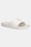 Tommy Jeans papuci FLAG POOL SLIDE PATENT culoarea bej, EN0EN02901