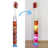 Periuță de dinți pentru copii, roșie, cu model mașini și lumină flash 2 minute, 18 cm, CMCLASS