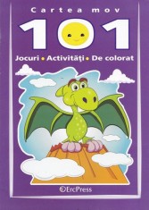 Cartea mov. 101 jocuri activitati de colorat - Erc Press