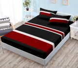 Husa Pat cu Elastic 3 Piese Dunga 180x200 cm + 2 Fete Perna 50x75 cm