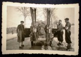 P.099 FOTOGRAFIE VECHE GERMANIA AUTOMOBIL SCHI SKI 9/6mm