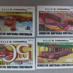 congo - Timbre trenuri, locomotive, cai ferate, nestampilate MNH