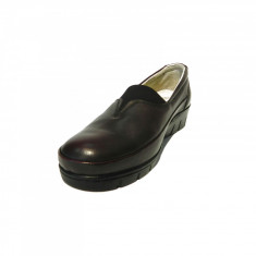 Pantofi dama cu talpa ortopedica Ipek, piele naturala, Gitanos, Bordeaux, 36 EU foto