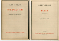 Lot 2 x Partituri Muzicale Sabin V. Dragoi Eminescu - Doina/ Pohod Na Sybir foto