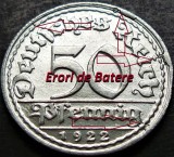 Cumpara ieftin Moneda istorica 50 PFENNIG - IMPERIUL GERMAN, anul 1922 * cod 702 - litera D eroare batere
