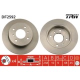 Set discuri frana spate TRW Nissan Almera II (N16) 2000- Bluebird (U13 U14) 09.1991-05.2002 Primera (P10) 06.1990-06.1996 Primera (P11) 1996-2002 Pri