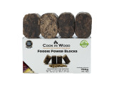 Set 4 foodie power blocks mix, bucati de aschii de lemn presate pentru afumare, infuzate cu arome speciale diferite, 4x200 grame