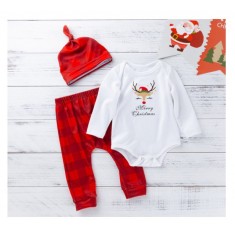 Costumas din 3 piese pentru bebelusi - Renul timid (Marime Disponibila: 9-12
